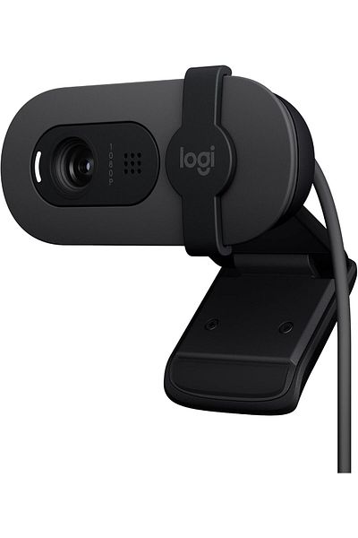 logitech كاميرا ويب Brio 100 FHD للاجتماعات والبث المباشر، لون الجرافيت