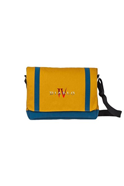 CrowsGate Diablo Iv Logo Messenger Bag Yellow Color