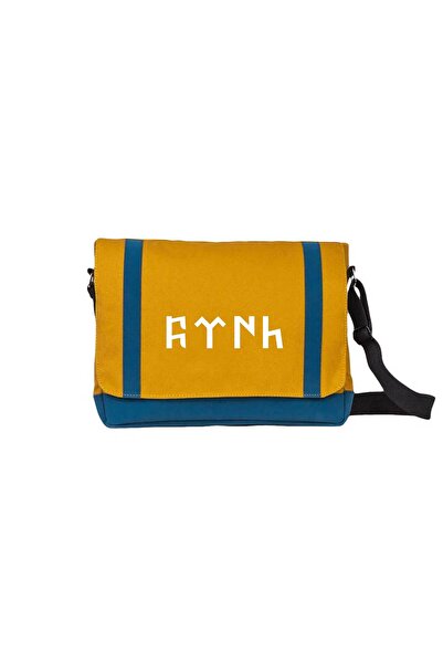 CrowsGate Turkish Written Messenger Bag Yellow Color