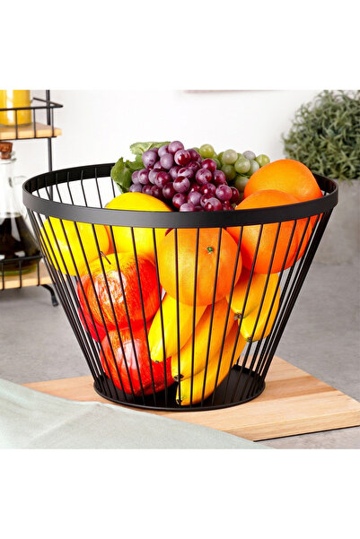 shumee MISTY black metal fruit basket 30 cm