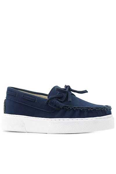 Rakerplus Navy Blue Suede Extra Light Children's Loafer Shoes