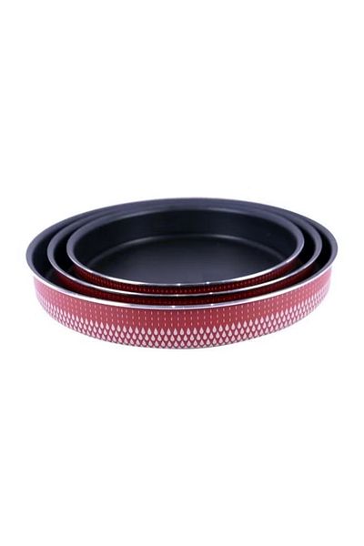 BIN SHIHON CO Mondial Red Oven Tray Set 24x28x32 cm