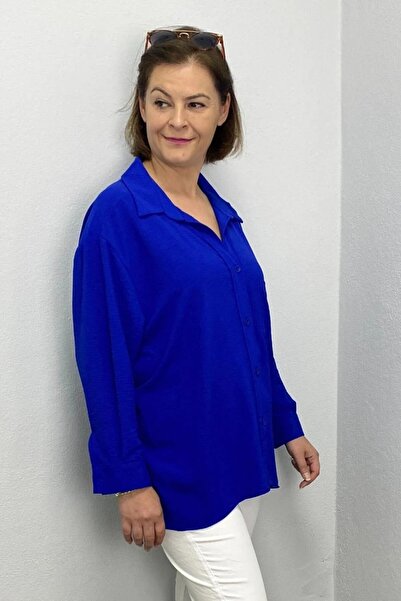 Mia Butik Women's Parlamet Blue Ayrobin Shirt