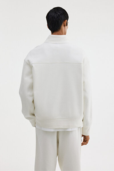 H&M Loose Fit Yarım Fermuarlı Sweatshirt