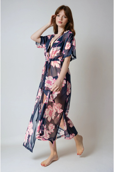 Kyron Desenli Dokuma Kadın Pareo - Plaj Elbisesi Farklı Seçenekleri