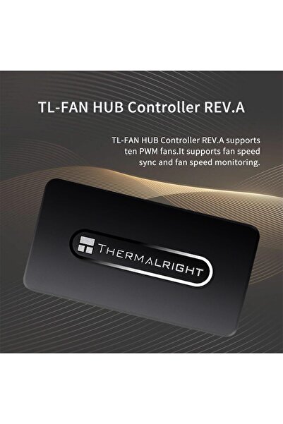 ThermalRight Fan Hub Controller for PCs - Supports 10 Fans, 4-Pin PWM, Magnetic + Adhesive Mounting