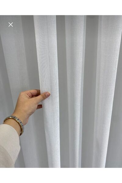 Bsrn Tasarım Lüx KetenTül Perde 1/3 Sık Pile Ağır Gramajlı Ütü Istemez | En Ç...