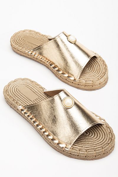 ACMZ SHOES Summer Pearl Detailed Slippers