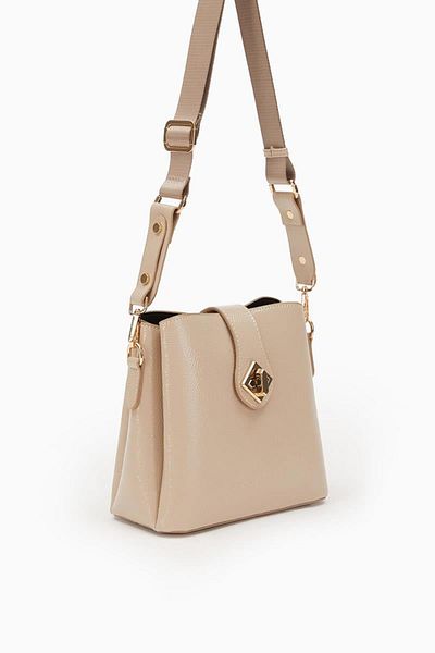 Levidor 930167 Bag Mink Patent Leather Women's Shoulder Bag