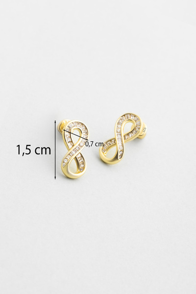 So CHIC... Sonsuz Aşk 18 Ayar Sarı Altın Kaplama Gümüş Küpe