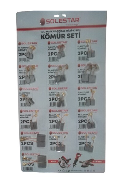 SOLESTAR 16 PARÇA MATKAP-SPİRAL-HİLTİ-KIRICI KÖMÜR SETİ