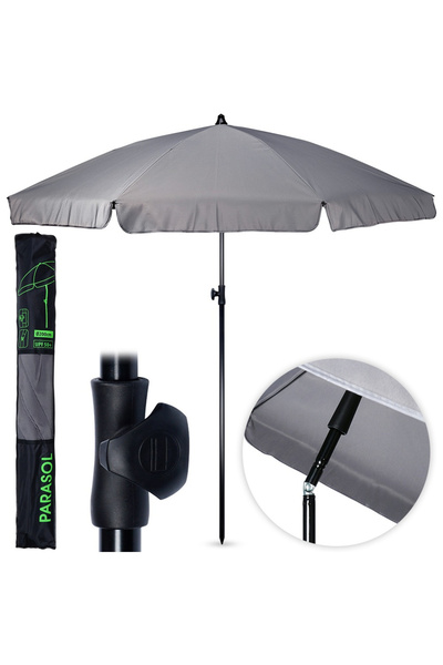 shumee Adjustable garden parasol, grey, 185 cm