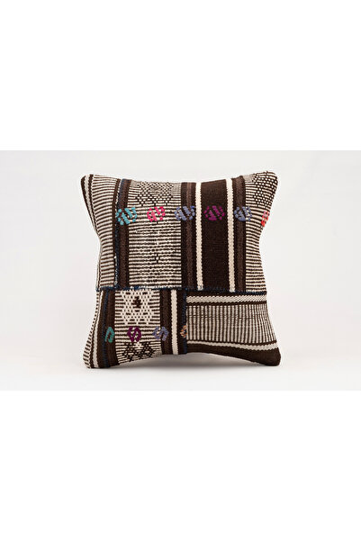 Kilim Whole Sale غطاء وسادة عتيق مصنوع يدويًا من الكليم والصوف مقاس 40x40 سم