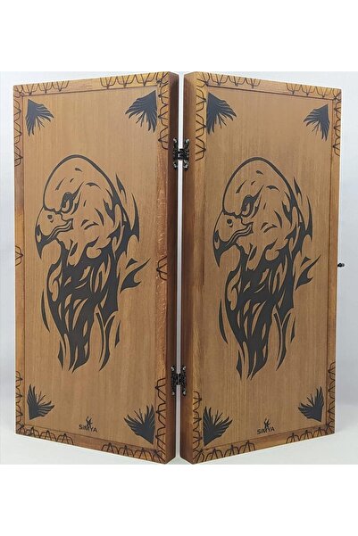 Genel Markalar Model Kartal Baş Ceviz Kaplama Tavla (BÜYÜK BOY)