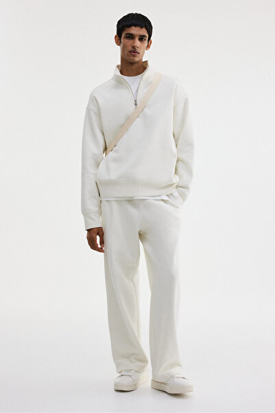 H&M Loose Fit Yarım Fermuarlı Sweatshirt