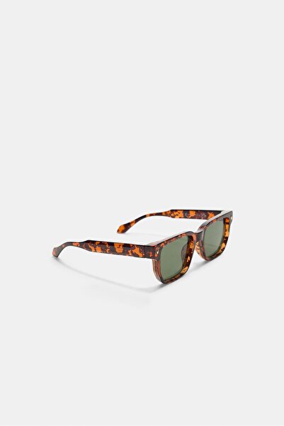 Stradivarius Tortoiseshell rectangular sunglasses