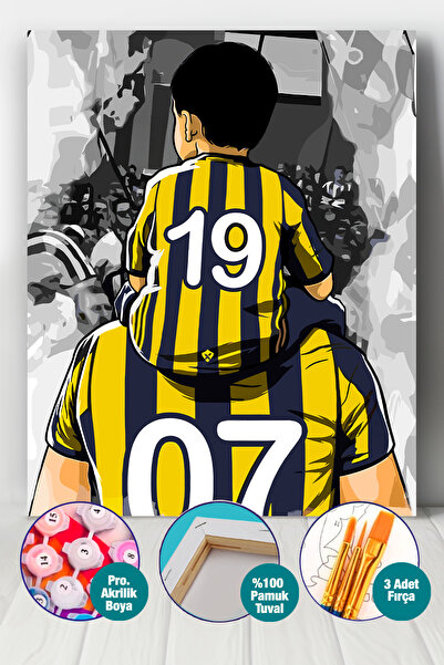 Picasso World Hobby Art Sayılarla Boyama Numaralı Tuval Seti Fırça Boya Dahil...