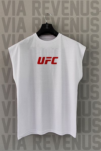 Vordevia Ufc Front and Back Printed Zero Sleeve Sports Tshirt and Green Shorts Sports Set