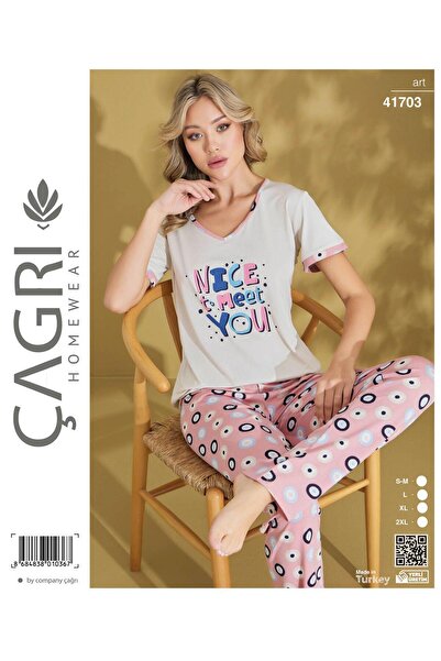 MASSİMO CALZE SET DE PIJAMĂ MILAN CU MÂINI SCURTĂ PENTRU FEMEI