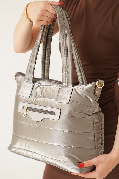 Riccon Arilyrra Women's Mother Baby Shoulder Bag 00121953 Platinum