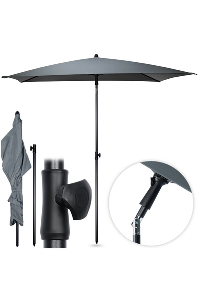 shumee Adjustable garden parasol, grey, 125x200 cm