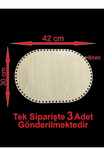 ASUDE HEDİYELİK Drvena posuda za kremu 42x30 cm, 3 komada, korpa, Bambus posl...