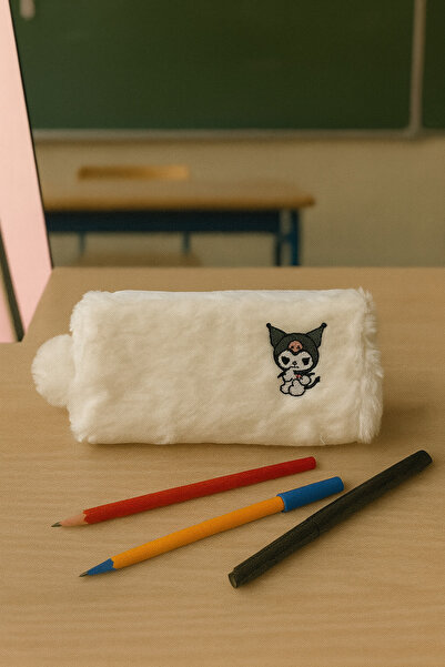 Venino حامل قلم كرومي من القطيفة بعين واحدة