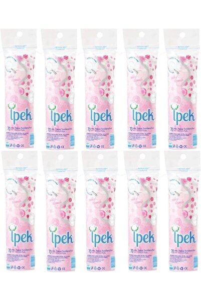 İpek Makyaj Temizleme Pedi 70'Li X 10 Adet Pamuk Disk