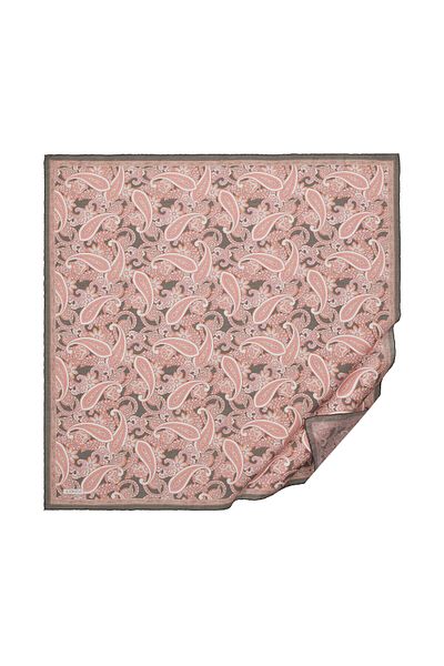 ipekevi Rose Dried Smoked Mesopotamia Model 01 Patterned Scarf