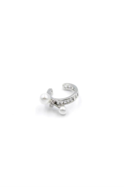 PRATİKOBA Cartilage Earrings with Pearls - Silver