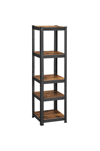 SONGMICS Etajeră cu 5 rafturi reglabile, cadru metalic, stil industrial, MDF,...