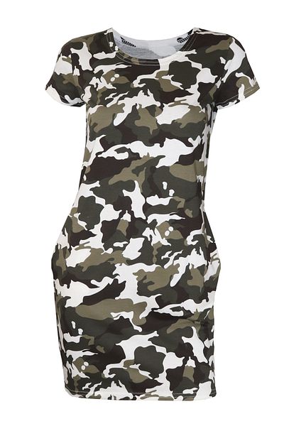 Atelier Anca Socolovschi Women's dress, sports model, camouflage green