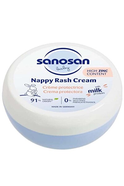 Sanosan كريم طفح الحفاضات للأطفال مع حماية عالية، بروتين الحليب والزنك، 150 مل