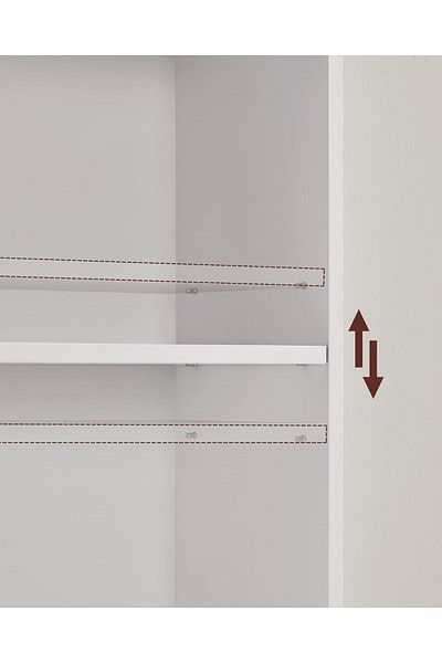 VASAGLE 6-Shelf Bookcase, Scandinavian Style, Adjustable Shelves, Chipboard, 60x24x179 cm, White