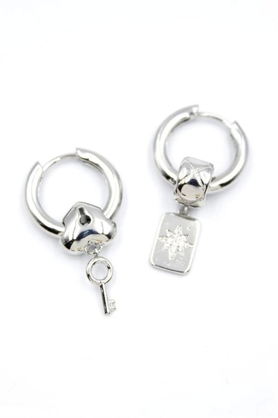 PRATİKOBA Lock Earrings - Silver