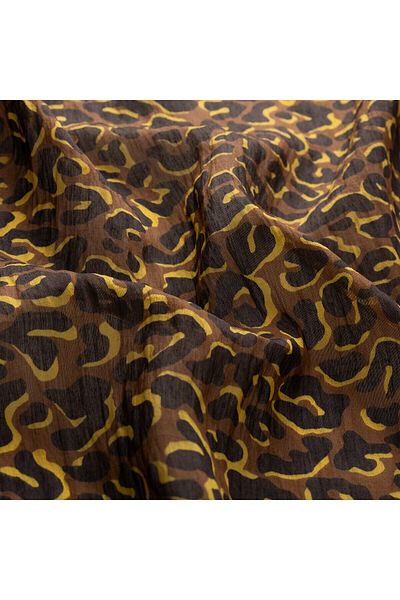 ipekevi Brown Leopard Patterned Scarf