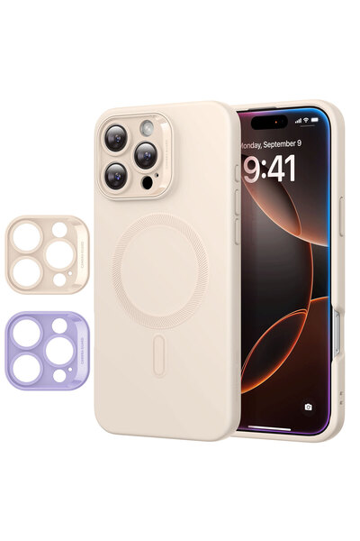 ESR Set Carcasă + Protecție Cameră pentru Apple iPhone 16 Pro Max, Magnetică, Cloud Soft, Nude