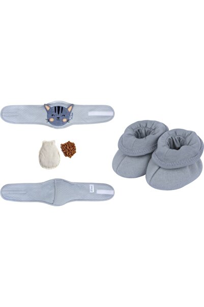 Uğurböceği Set of Two Cherry Seed Waistband and Thermal Cherry Seed Booties Set