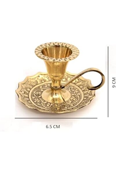 Generic Hand Crafted Metal Brass Candle Stand with Handle