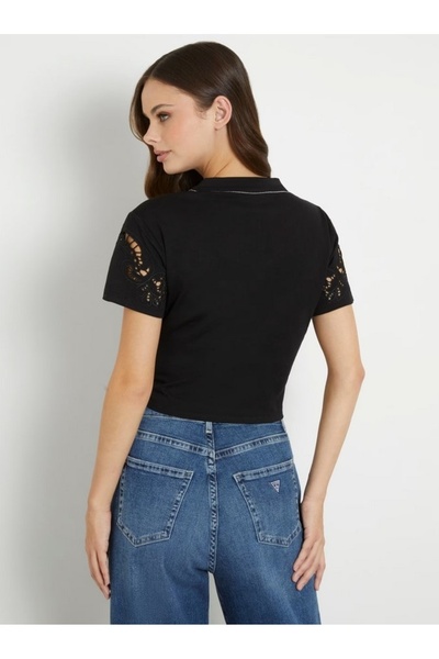 Guess ΜΠΛΟΥΖΑ ΜΕ ΔΑΝΤΕΛΕΣ SS CN AJOUR