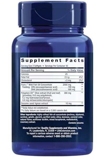 Life Extension Super Omega-3 Gel Capsules 60 Capsules Collagen