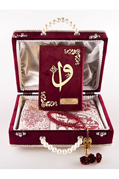 asia collection ÇEYİZLİK KADİFE ÇANTALI SECCADE SETİ