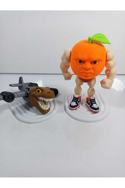 smilechild Nuclearo Dinossauro and Udin Din Din Dun Brainrot Figure Toy Tung Tung Tung Sahur Family
