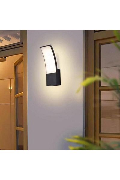 ELECTROPOWER LED Wall Sconce Black Long Square Plastic Outdoor