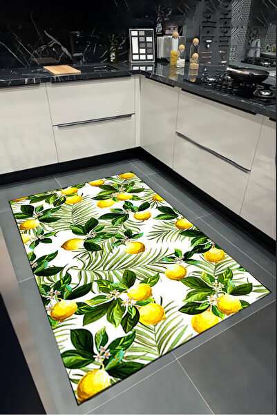 Bebişim Halı Limonlu Dekoratif Mutfak Halısı