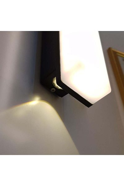 ELECTROPOWER Rectangular Wall Sconce with Diffused Yellow Light 9W 30cm x 6cm