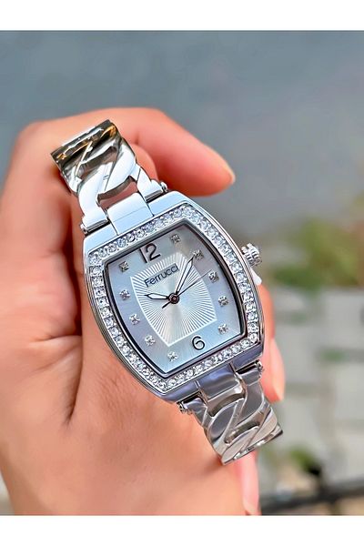 Ferrucci Women's Wristwatch Stone Model Chain Cord Waterproof Design Watch