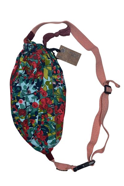 Old Cotton Vintage Shabby Balloon Freeback Patterned Casual Waist Bag Colorful 36 cm X 30 cm