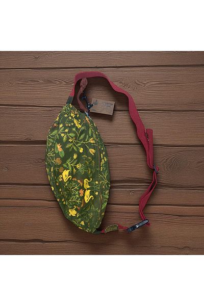 Old Cotton Vintage Shabby Balloon Freeback Patterned Casual Waist Bag Colorful 36 cm X 30 cm