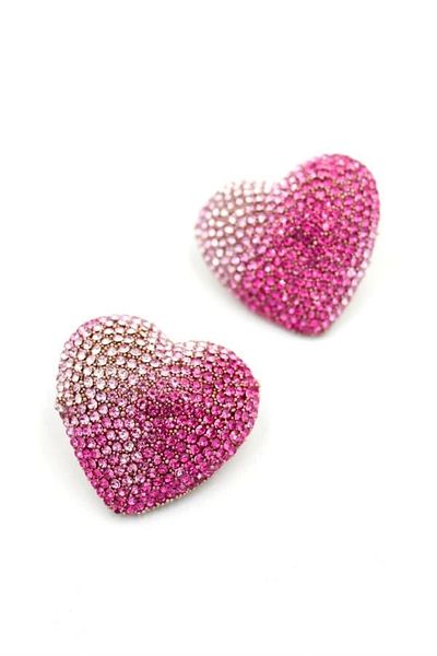 PRATİKOBA Heart earrings - pink